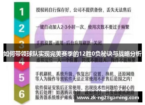 如何带领球队实现完美赛季的12胜0负秘诀与战略分析