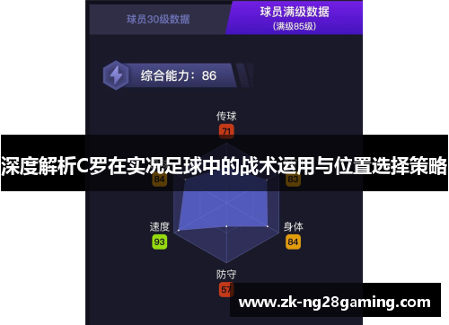 深度解析C罗在实况足球中的战术运用与位置选择策略